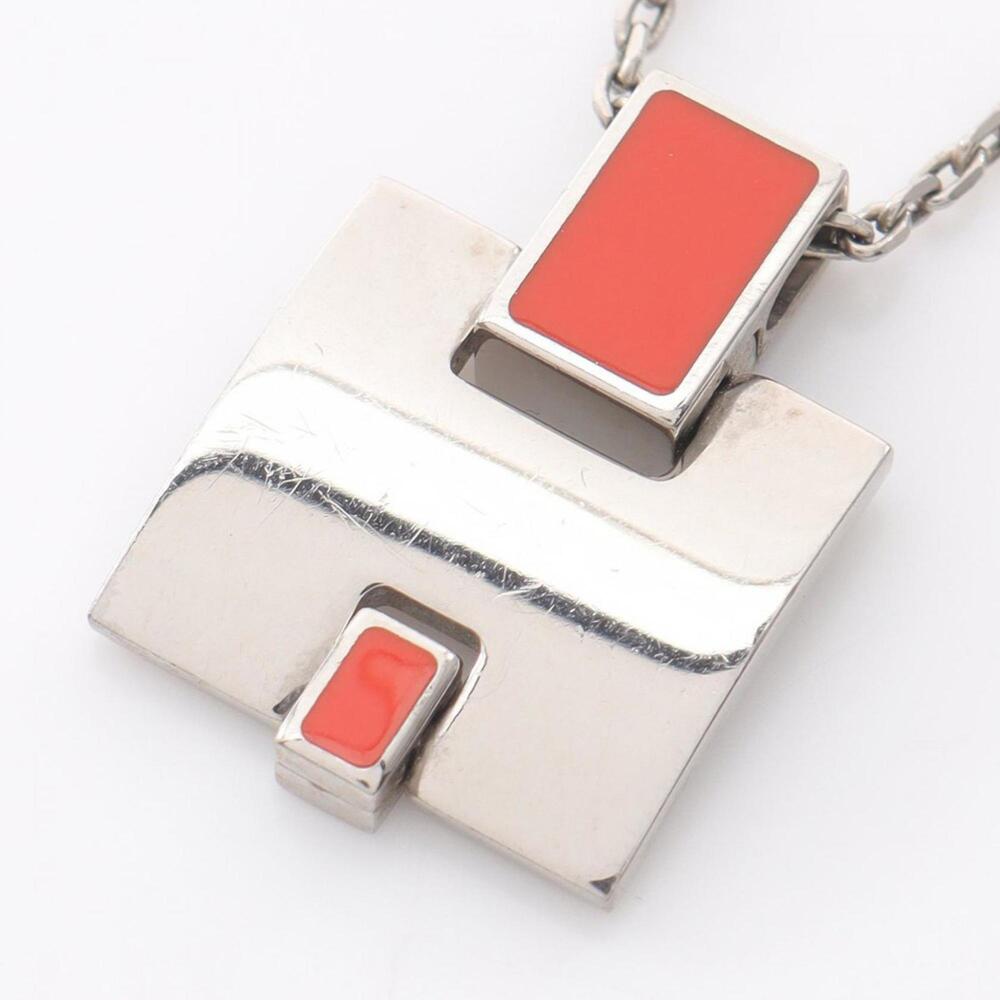 HERMES Silver Necklace